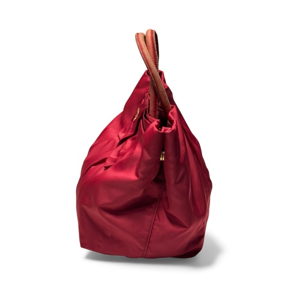 Prada Fiocco Bow Tessuto/Nylon Tote Bag Red - Picture 4 of 14